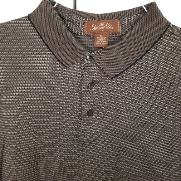 Tasso Elba Spa Stripe Short Sleeve Polo Shirt XL - Picture 6 of 15